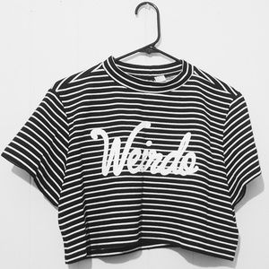 Striped Loose Crop Top (H&M)